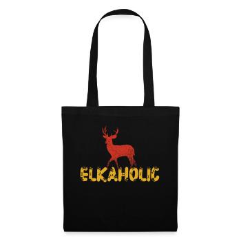 Elchjagd Elkaholische Jäger - Stoffbeutel - Schwarz - Vorne