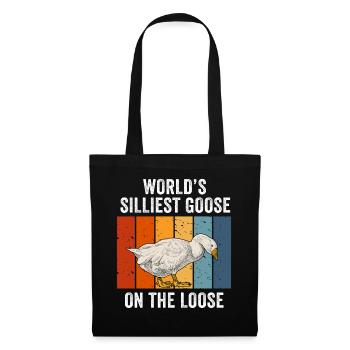 Worlds Silliest Goose On The Loose - Tote Bag - black - Front
