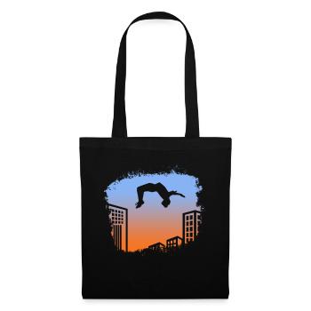 Backflip Salto Acrobaties Parkour Gymnastique Cadeau - Sac en tissu - noir - Devant