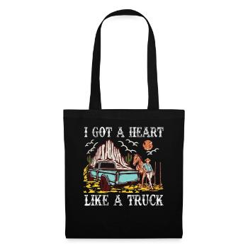 I Got A Heart Like A Truck - Tote Bag - black - Front
