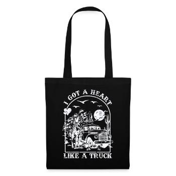 J’ai un cœur comme un camion - Sac en tissu - noir - Devant