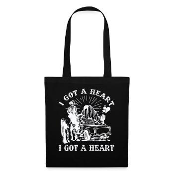 J’ai un cœur comme un camion - Sac en tissu - noir - Devant