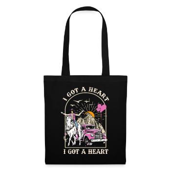 J’ai un cœur comme un camion - Sac en tissu - noir - Devant