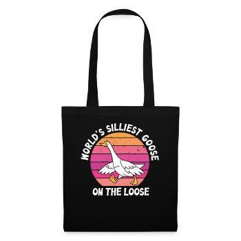 Worlds Silliest Goose On The Loose - Tote Bag - black - Front