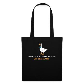 Worlds Silliest Goose On The Loose - Tote Bag - black - Front