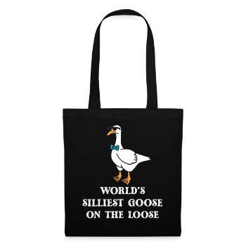 Worlds Silliest Goose On The Loose - Tote Bag - black - Front