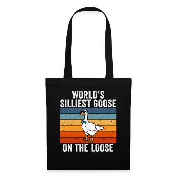 Worlds Silliest Goose On The Loose - Tote Bag - black - Front