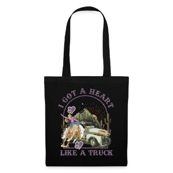 J’ai un cœur comme un camion - Sac en tissu - noir - Devant