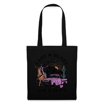 J’ai un cœur comme un camion - Sac en tissu - noir - Devant