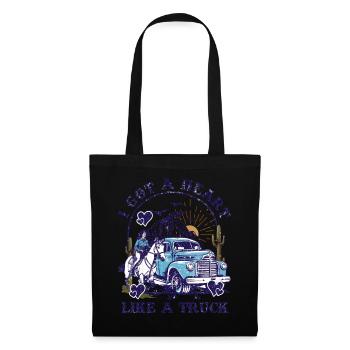 J’ai un cœur comme un camion - Sac en tissu - noir - Devant