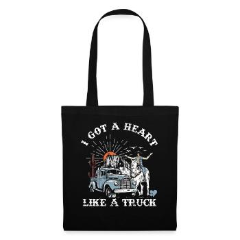 J’ai un cœur comme un camion - Sac en tissu - noir - Devant