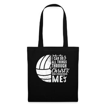 Je peux tout faire grâce au volleyball - Sac en tissu - noir - Devant