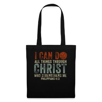 Je peux tout faire grâce au volleyball - Sac en tissu - noir - Devant