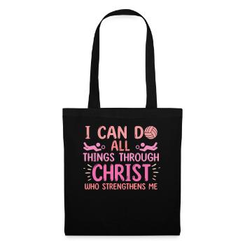 Je peux tout faire grâce au volleyball - Sac en tissu - noir - Devant