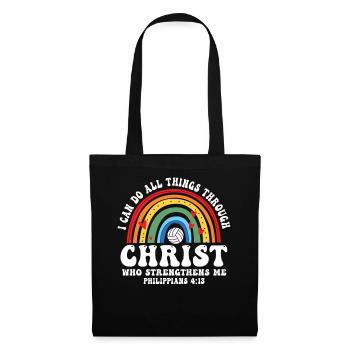 Je peux tout faire grâce au volleyball - Sac en tissu - noir - Devant