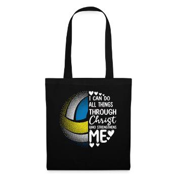 Je peux tout faire grâce au volleyball - Sac en tissu - noir - Devant
