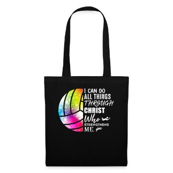 Je peux tout faire grâce au volleyball - Sac en tissu - noir - Devant