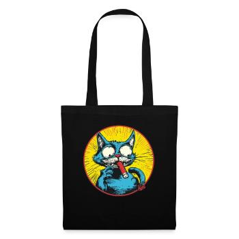 Cool Blue Antihero Cat - Tote Bag - black - Front