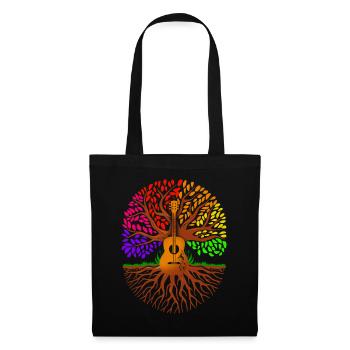Yggdrasil Nature Musicien Arbre De Vie - Sac en tissu - noir - Devant