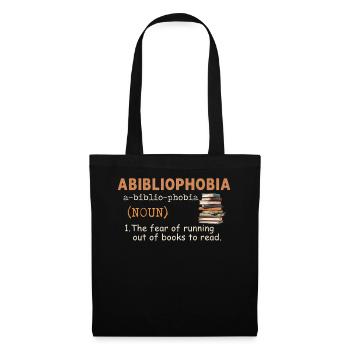 Abibliophobia Bookworm Reading Books - Tote Bag - black - Front