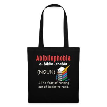 Abibliophobia Bookworm Reading Books - Tote Bag - black - Front