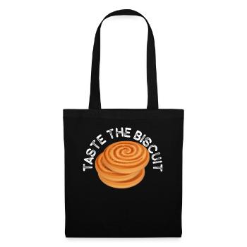 Goûtez le biscuit Goûtez les bienfaits - Sac en tissu - noir - Devant