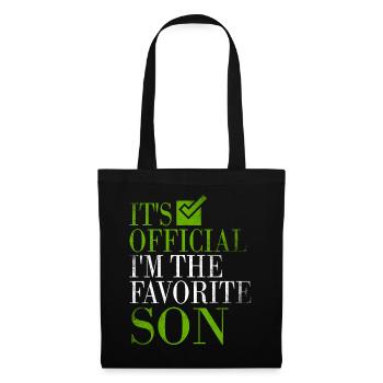 C'est officiel, je suis le fils préféré - Sac en tissu - noir - Devant
