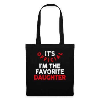 C'est officiel, je suis la fille préférée - Sac en tissu - noir - Devant