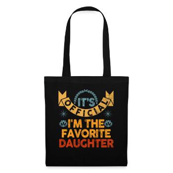 C'est officiel, je suis la fille préférée - Sac en tissu - noir - Devant