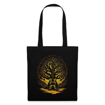Yggdrasil Musicien de la nature Arbre de vie - Sac en tissu - noir - Devant