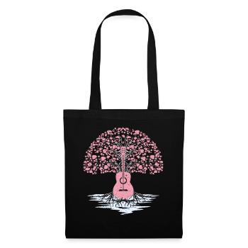 Yggdrasil Musicien de la nature Arbre de vie - Sac en tissu - noir - Devant