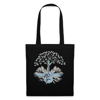 Yggdrasil Musicien de la nature Arbre de vie - Sac en tissu - noir - Devant