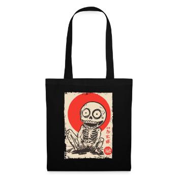 Funny Japanese Edo Era Skeleton - Tote Bag - black - Front