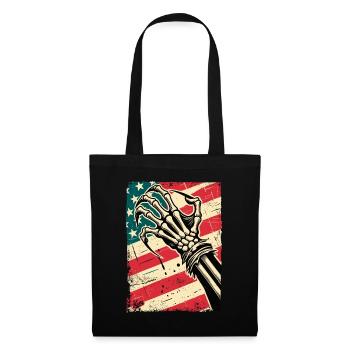 Drapeau américain et griffe du Cauchemar américain - Sac en tissu - noir - Devant