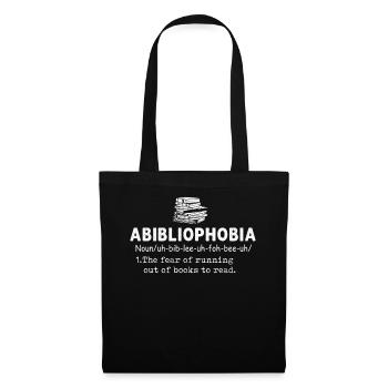 Abibliophobie Rat de bibliothèque Lecture de livres - Sac en tissu - noir - Devant
