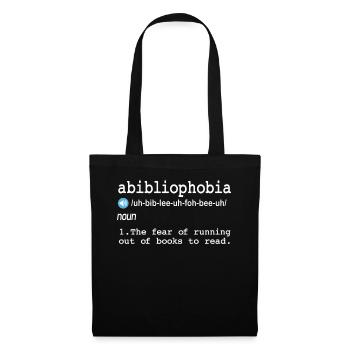 Abibliophobie Rat de bibliothèque Lecture de livres - Sac en tissu - noir - Devant
