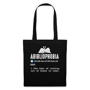 Abibliophobie Rat de bibliothèque Lecture de livres - Sac en tissu - noir - Devant
