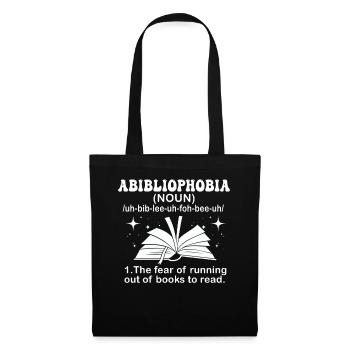 Abibliophobie Rat de bibliothèque Lecture de livres - Sac en tissu - noir - Devant
