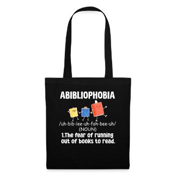 Abibliophobie Rat de bibliothèque Lecture de livres - Sac en tissu - noir - Devant