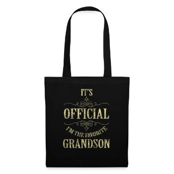 C'est officiel, je suis le petit-fils préféré - Sac en tissu - noir - Devant