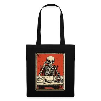 Bon Appetit Squelette - Sac en tissu - noir - Devant