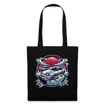 JDM Japan sports car in sunset - Tote Bag - black - Front