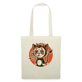 Little sick devil with fever thermometer - Tote Bag - nature - Front