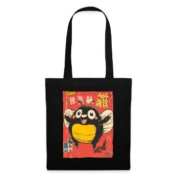 Cheerful Insect, Cuddly Fat Black Bee - Tote Bag - black - Front