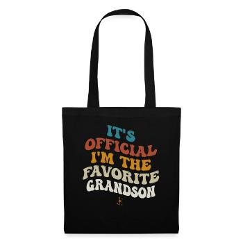C’est officiel Je suis le petit-fils préféré - Sac en tissu - noir - Devant