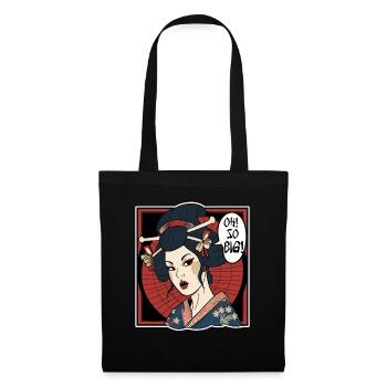 Japanese geisha thinks: "It's so big" - Tote Bag - black - Front