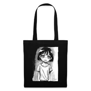 Cartoon Alternative Girl - Tote Bag - black - Front