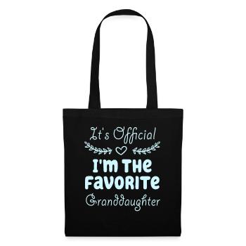 Je suis la petite-fille préférée - Sac en tissu - noir - Devant