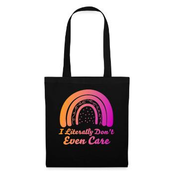 I Literally Cant Even Care - Tote Bag - black - Front