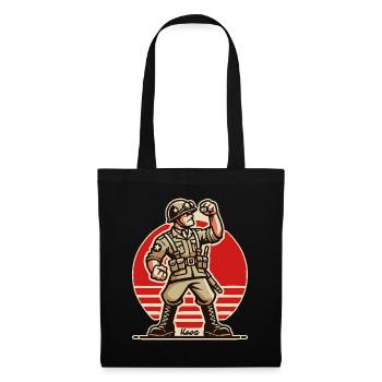 Proud Vintage Cartoon Soldier - Tote Bag - black - Front